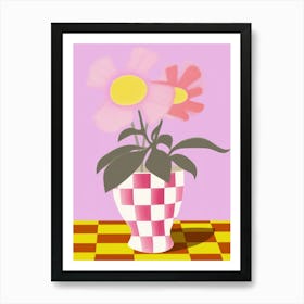 Pansies Flower Vase 2 Art Print