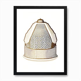 Beehive Gold  Vintage Art Print