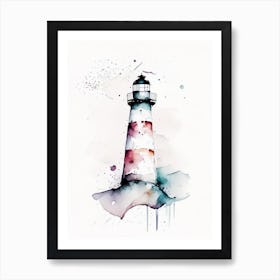 Lighthouse Symbol Minimal Watercolour Poster