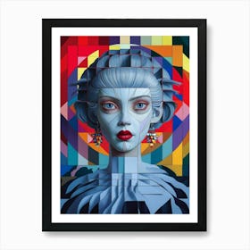 'The Woman In Blue' Art Print