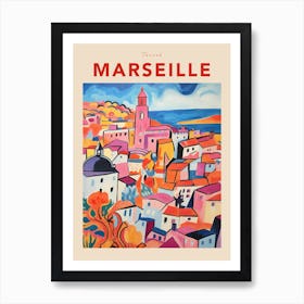 Marseille France 8 Fauvist Travel Poster Art Print