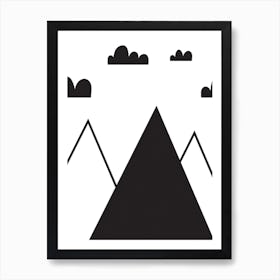 Scandi Mountain Art Print