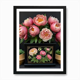 Chinese Peonies Art Print