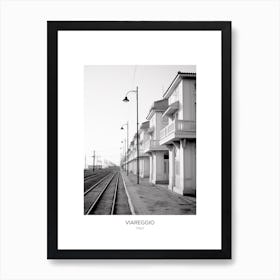 Poster Of Viareggio, Italy, Black And White Photo 1 Art Print