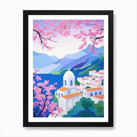 Ravello, Italy Colourful View 1 Art Print