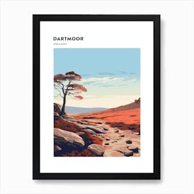 Dartmoor National Park England 4 Hiking Trail Landscape Poster Art Print