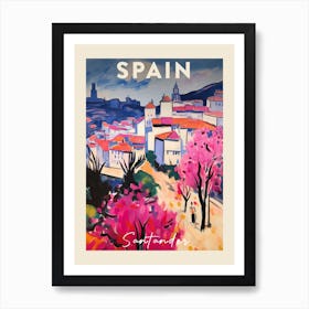 Santander Spain 2 Fauvist Painting Travel Poster Art Print