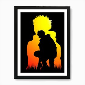 Silhouette Of Naruto 1 Art Print