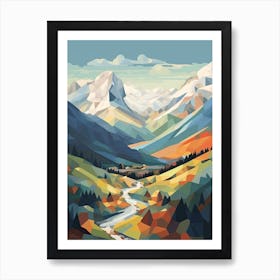 The Alps   Geometric Vector Illustration 6 Art Print