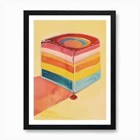 Rainbow Jelly Slice Vintage Advertisement Illustration 4 Art Print