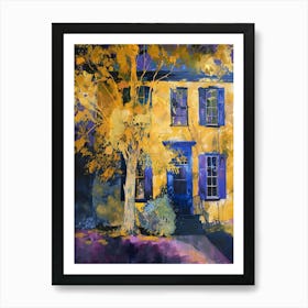 House With Blue Shutters 1 Art Print