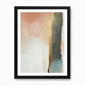 Neutral Abstract Painting With Soft Color Tones Art Print