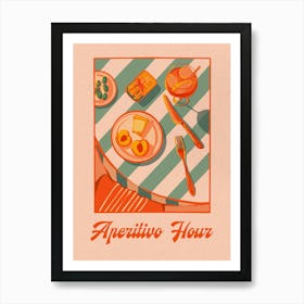 Aperitivo Hour Vintage Poster Art Print