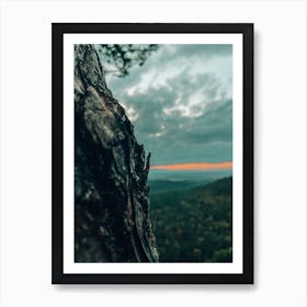 Sunset In The Forest Art Print