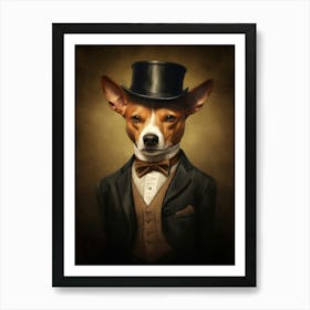 Gangster Dog Basenji Dog 4 Art Print