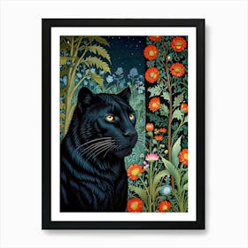 William Morris Black Panther In The Garden Art Print