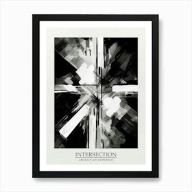 Intersection Abstract Black And White 8 Poster Art Print