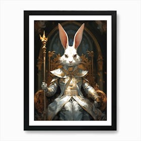 Rabbit In A Throne Art Print