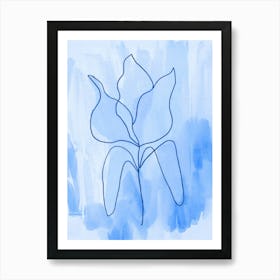 Tulip Blue Art Print