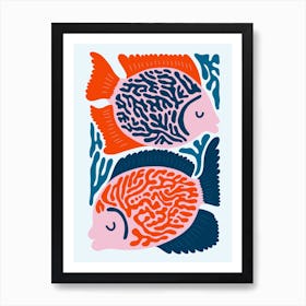 Two Colorful Fish Ocean Collection Art Print