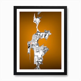 Abstract Orange Art Print