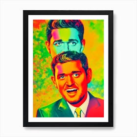 Michael Bublé Colourful Pop Art Art Print