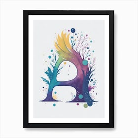 Colorful Letter A Illustration 3 Art Print