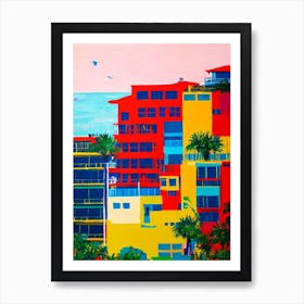 Daytona Beach, Florida Hockney Style Art Print