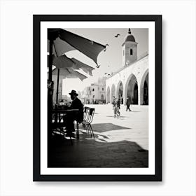 Haifa, Israel, Mediterranean Black And White Photography Analogue 2 Art Print