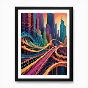 Futuristic Cityscape 7 Art Print