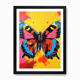 Pop Art Small Tortoiseshell Butterfly  2 Art Print