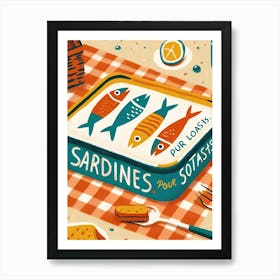 Sardines can artwork Art Print