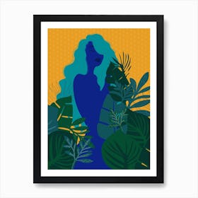 Naturist Blue Art Print