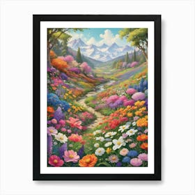 Default In A Lush Tapestry Of Colors A Vibrant Meadow Of Flowe 1 Art Print