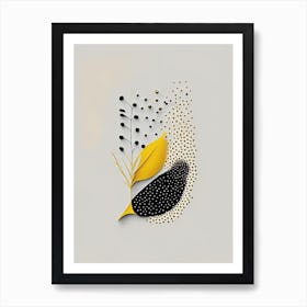 Black Mustard Seed Spices And Herbs Retro Minimal 1 Art Print