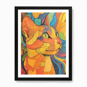 Colorful Cat Poster