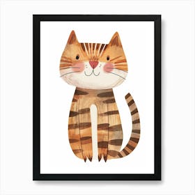 Toyger Cat Clipart Illustration 4 Art Print