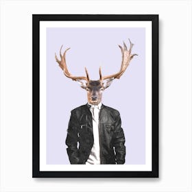 Fashionable Deer Art Print
