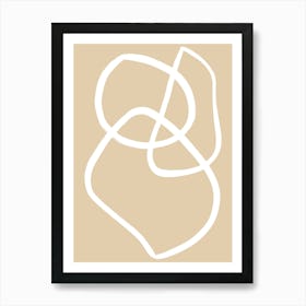 Beige Line Art Poster_1981597 Art Print