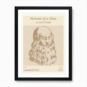 Portrait Of A Man In Red Chalk (Self Portrait) – Leonardo Da Vinci (1512) Art Print