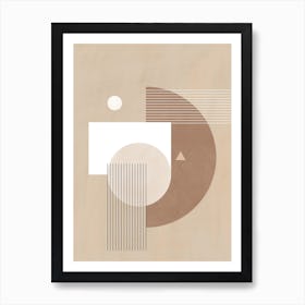 Neutral Semicircles Poster No.2 Art Print