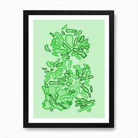 Coastal Coral Reef Lime Art Print