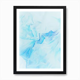 Abstract Blue And White Painting Art Print