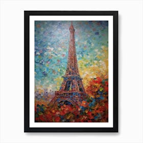 Eiffel Tower Paris France Monet Style 4 Art Print