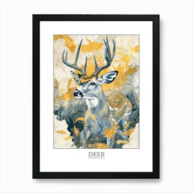 Deer Precisionist Illustration 1 Poster Art Print