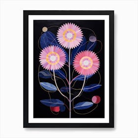 Asters 8 Hilma Af Klint Inspired Flower Illustration Art Print