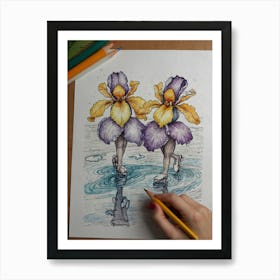 Iris Flower Art Print