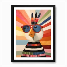 Little Turkey Wearing Sunglasses Art Print