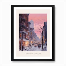 Dreamy Winter Painting Poster New York City Usa 4 Art Print