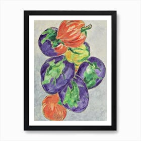 Chinese Eggplant Fauvist vegetable Art Print